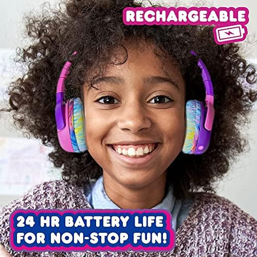 אוזניות של Kidz Bop Bluetooth לילדים | Hi-Def Microphone ורמקולים | מגביל נפח 94dB | אלחוטי